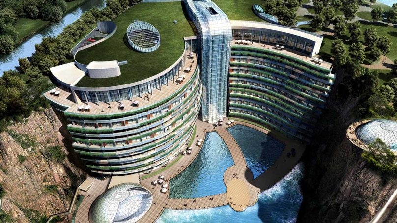 Hotel Songjiang, otrora una mina, pronto un lujoso complejo vanguardista