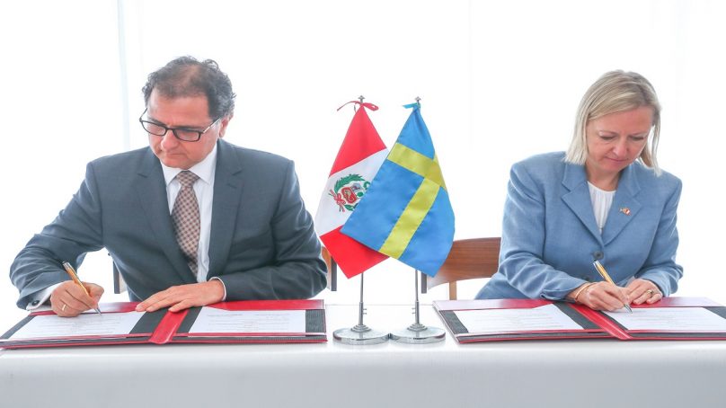 Perú y Suecia firman memorándum de entendimiento para el desarrollo de una minería sostenible