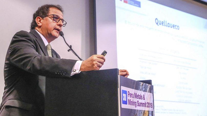 Ministro Ísmodes se reta a lograr US$21,000 mlls. en inversiones mineras en próximos tres años