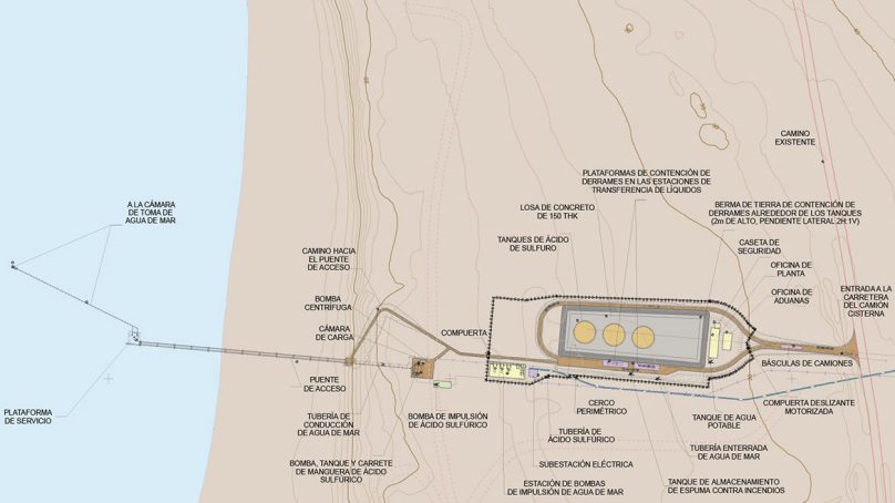 Mina Justa: Terminal que receptará ácido y agua marina finalizaría construcción en 2020
