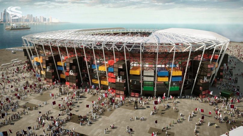 Un giro logístico: construirán un estadio con 972 contenedores para el Mundial Qatar 2022