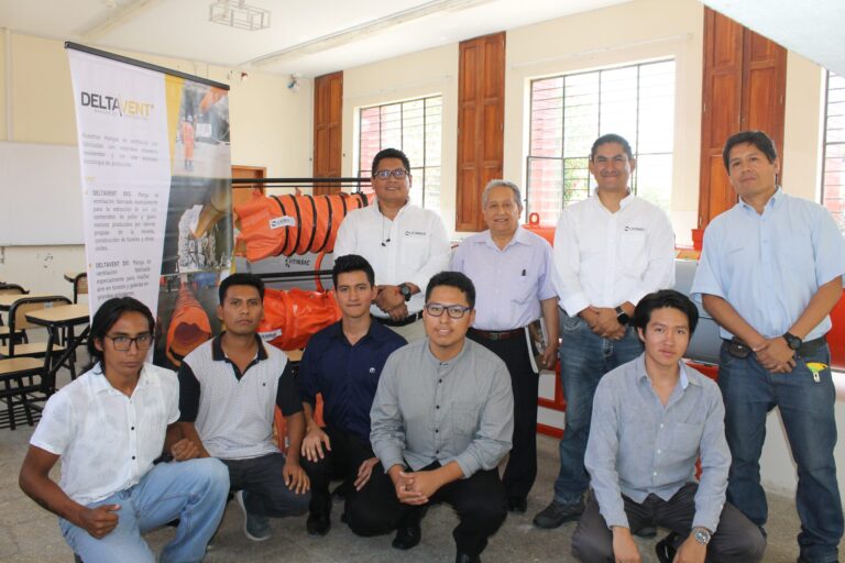 CIDELSA dona muestras de mangas de ventilación a Escuela de Ingeniería de Minas de la UNMSM