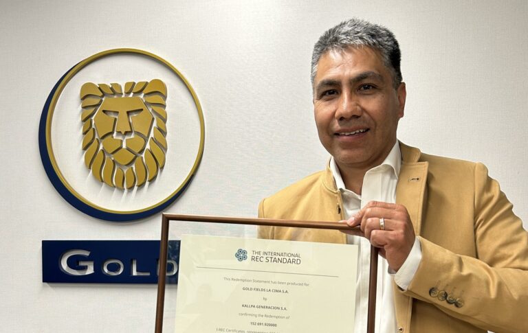 Cerro Corona: Gold Fields recibe certificado internacional por uso de energía 100% renovable