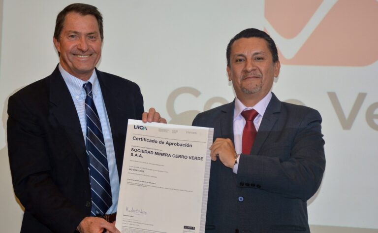 Gestión anticorrupción: Cerro Verde obtiene certificación internacional ISO 37001