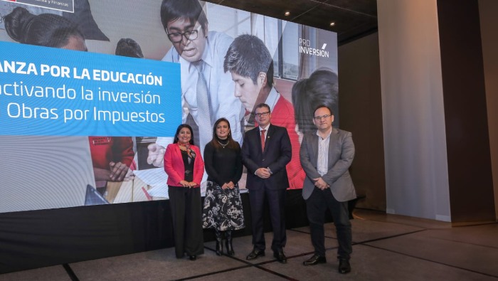 Impulsarán 23 proyectos en educación por S/ 2,285 millones mediante Obras por Impuestos