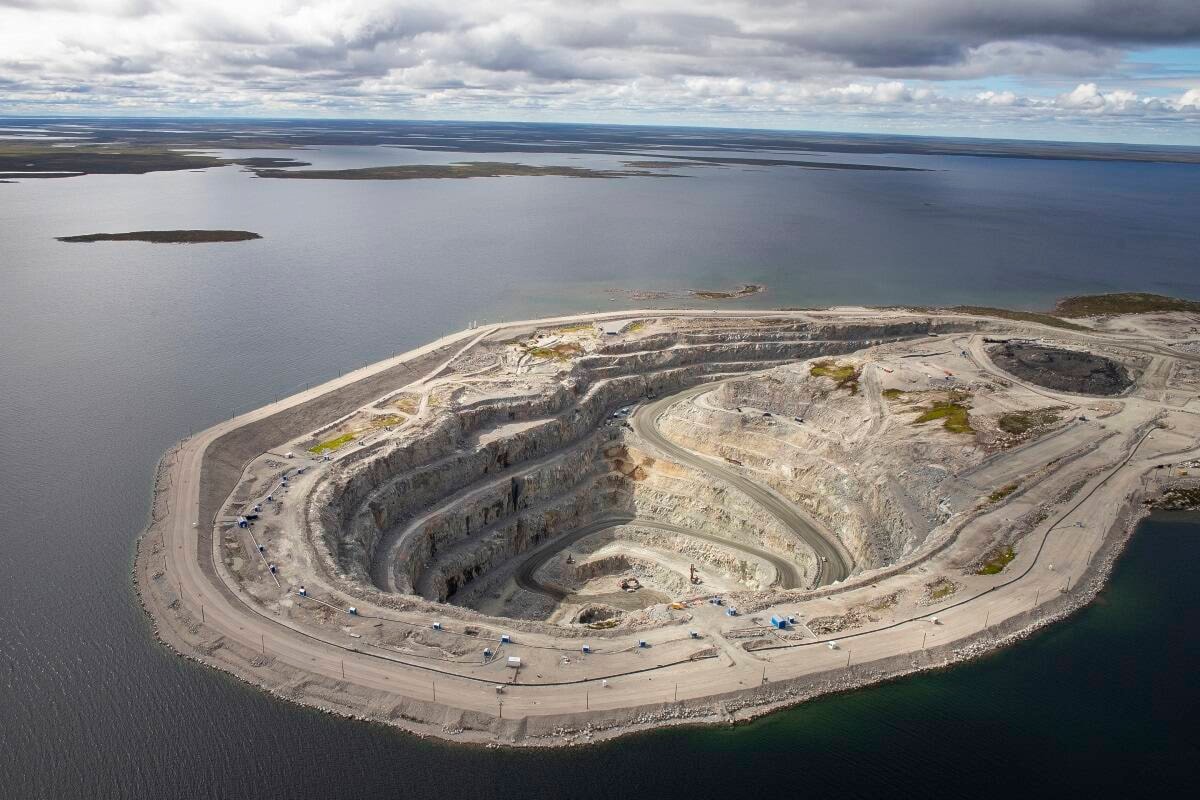 Mina subterránea de diamantes Diavik de Rio Tinto pasa a producción comercial