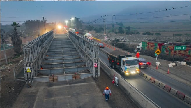 Avanza instalación del segundo puente modular de Chancay que este viernes empezará a operar