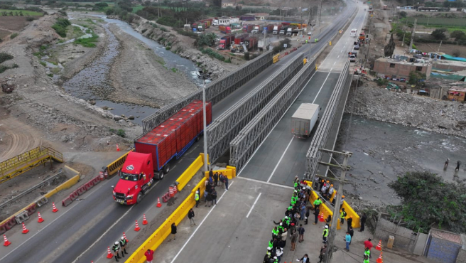 MTC pone en servicio puente modular en Chancay