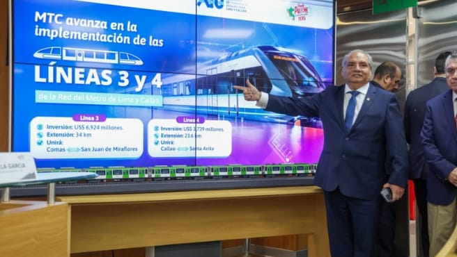 MTC: Gobierno cuenta con financiamiento para iniciar primera etapa de líneas 3 y 4 del Metro de Lima