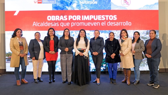 Alcaldesas de zonas rurales promueven 16 inversiones Obras por Impuestos por S/ 29 millones
