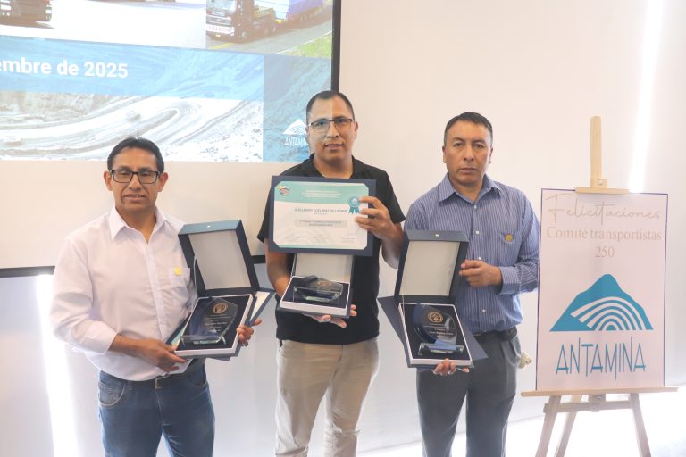 Cero accidentes de tránsito en lo que va del 2025: Antamina distingue a empresas y conductores