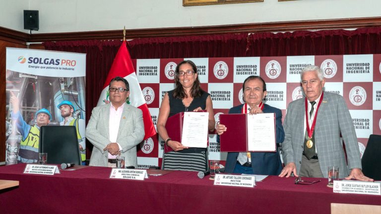 Solgas y la UNI firman convenio para impulsar el desarrollo del hidrógeno y nuevas tecnologías energéticas